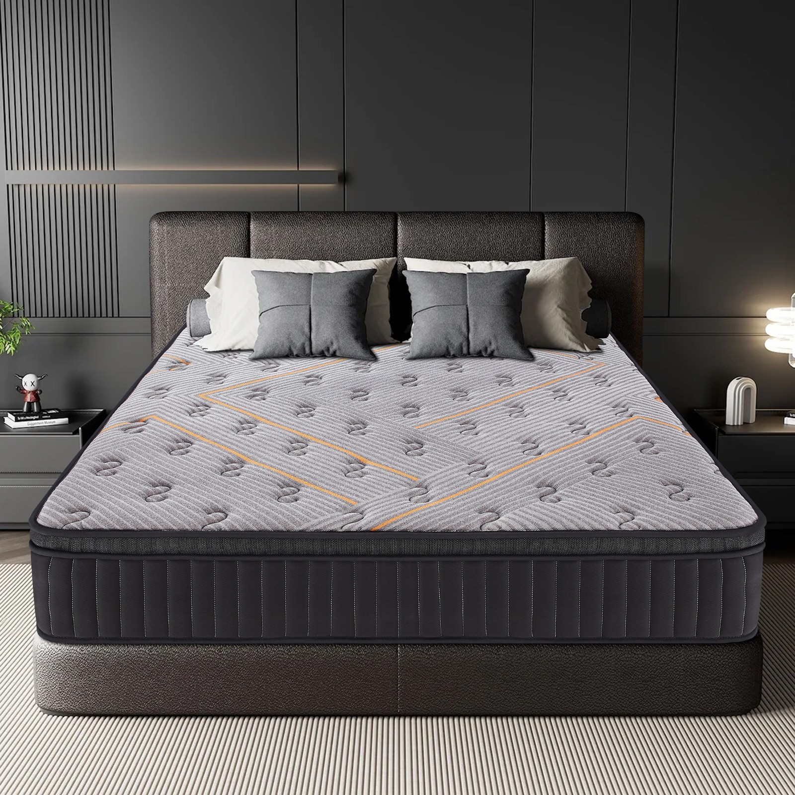 10″ 12″ Twin Full Queen King Gel Memory Foam Spring Hybrid Mattress,Bed in a Box
