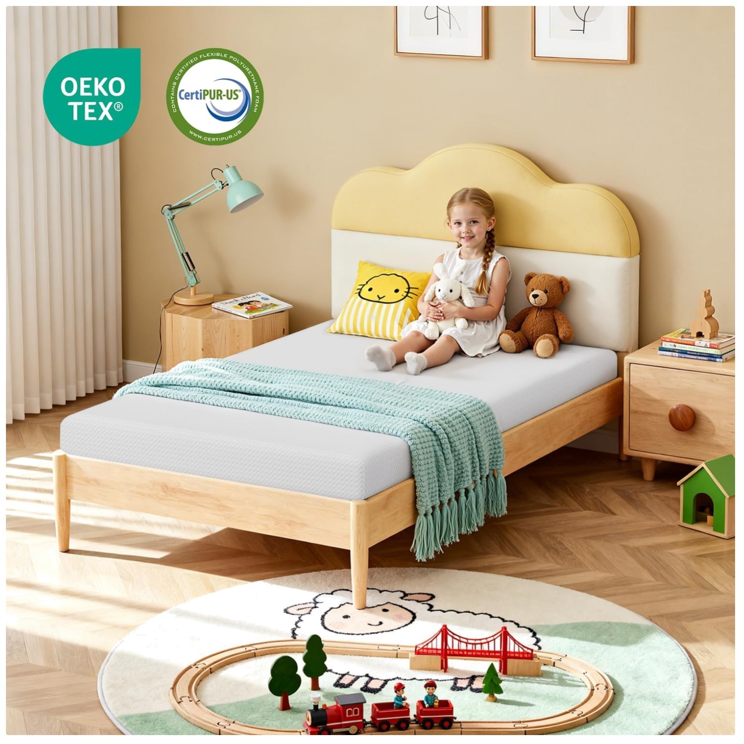 Twin Memory Foam Mattress, CertiPUR-Certified