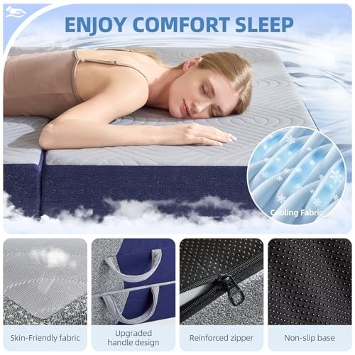 Cooling Foldable Mattress Memory Foam Mattress/Topper with Cold Full 6 Inch