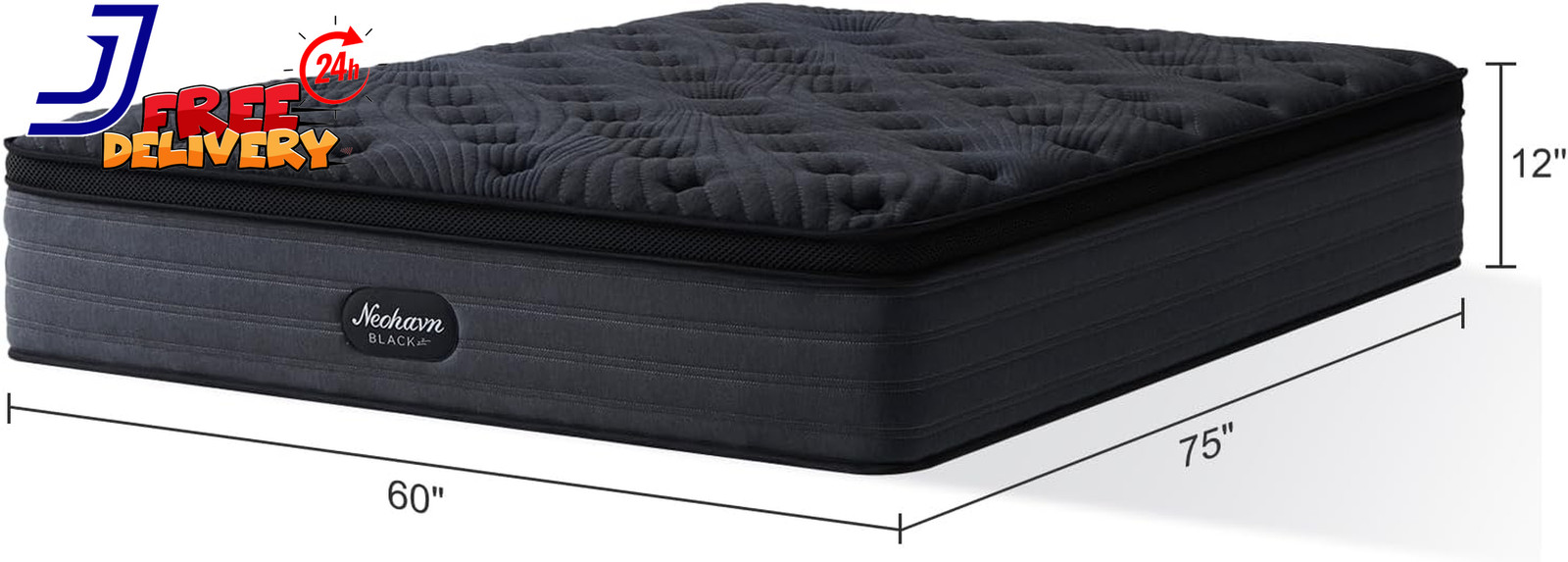 Short Queen Mattress 12 Inch Cooling Gel Memory Foam Medium Firm Hybrid RV Matt