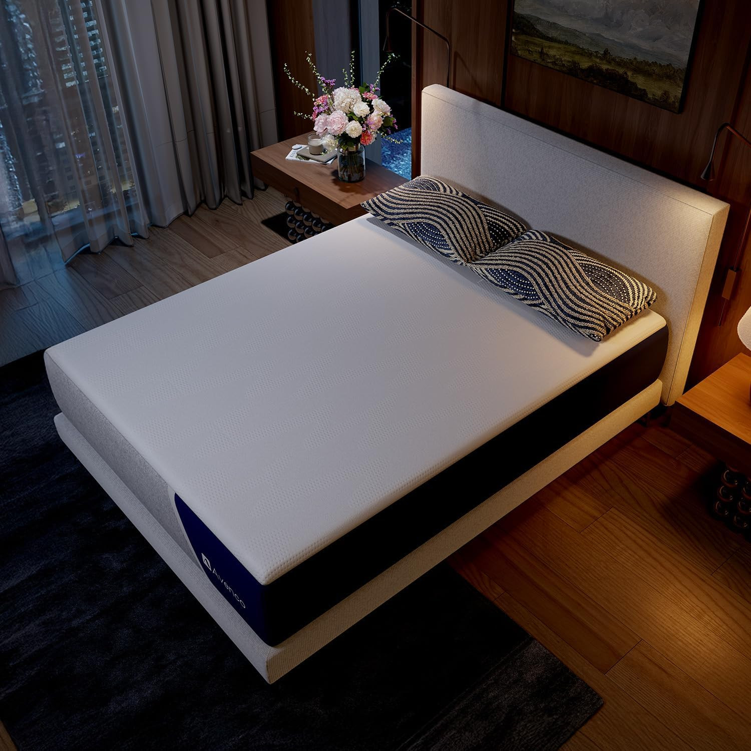 10 Inch Queen Mattress with Open-Cell Foam for Breathable Comfort, Gel Memory Fo