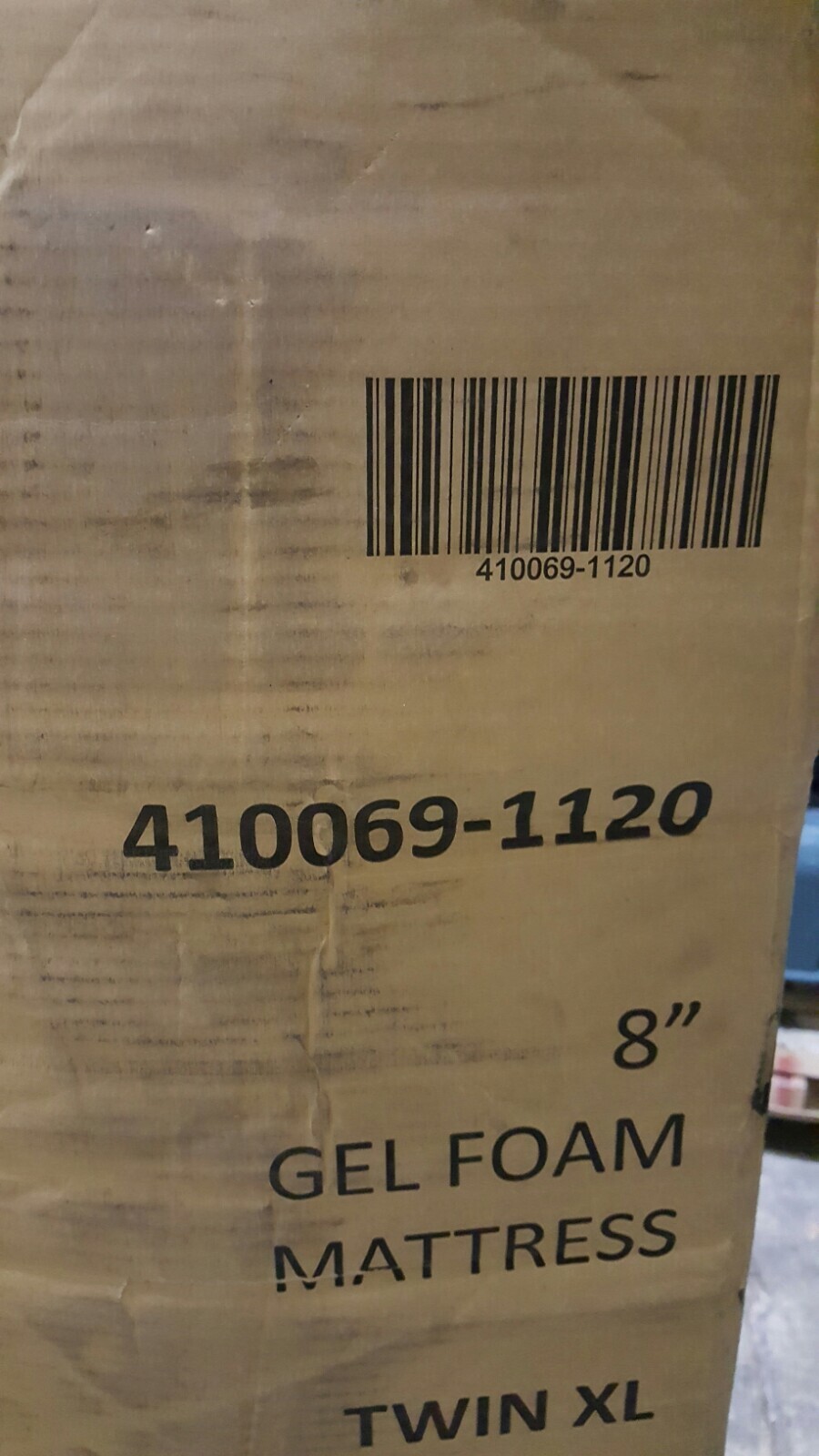 8in Gel Memory Foam Mattress #410069-1120 Medium Tight Top Twin XL , New