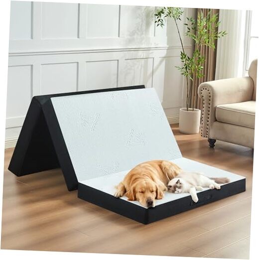 4 Inch Trifold Mattress Size Foldable Memory Foam Mattress with Twin White 4 IN