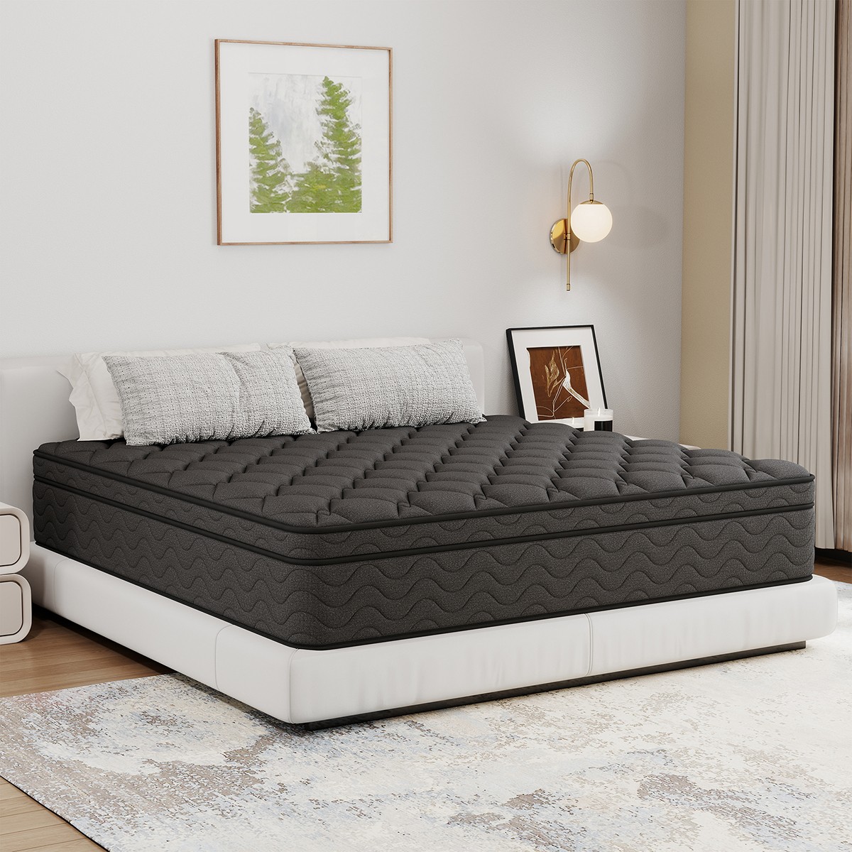 12 Inch Gel Memory Foam Hybrid Spring Mattress Twin Full Queen King Bed In A Box