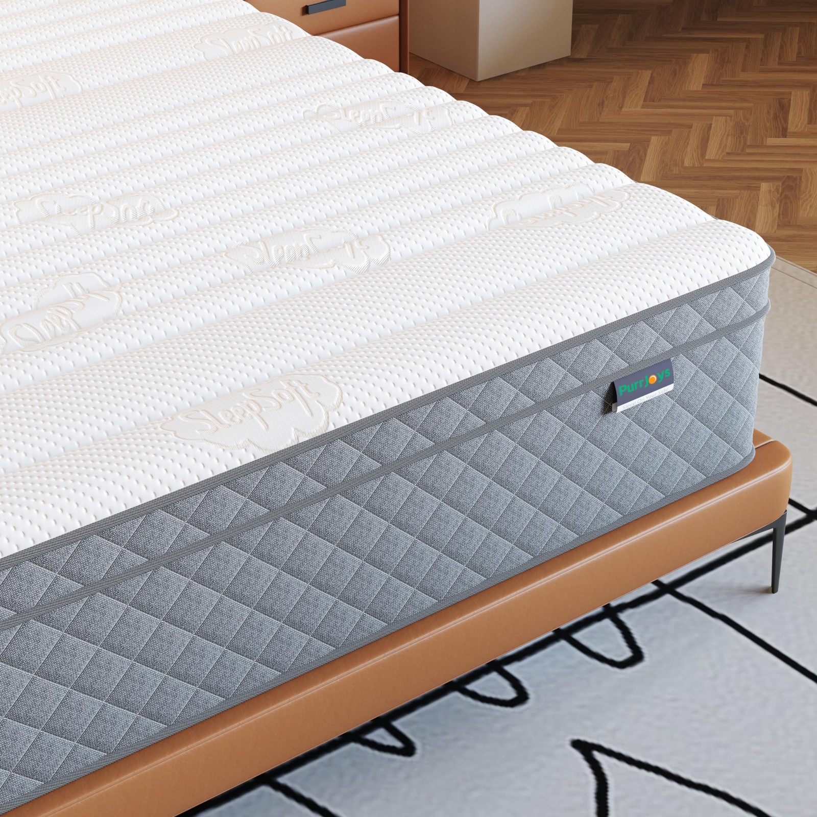 Firm Full Mattress, PurrJoys12 Inch Cooling-Memory Foam and Pocket Spring Hyb…