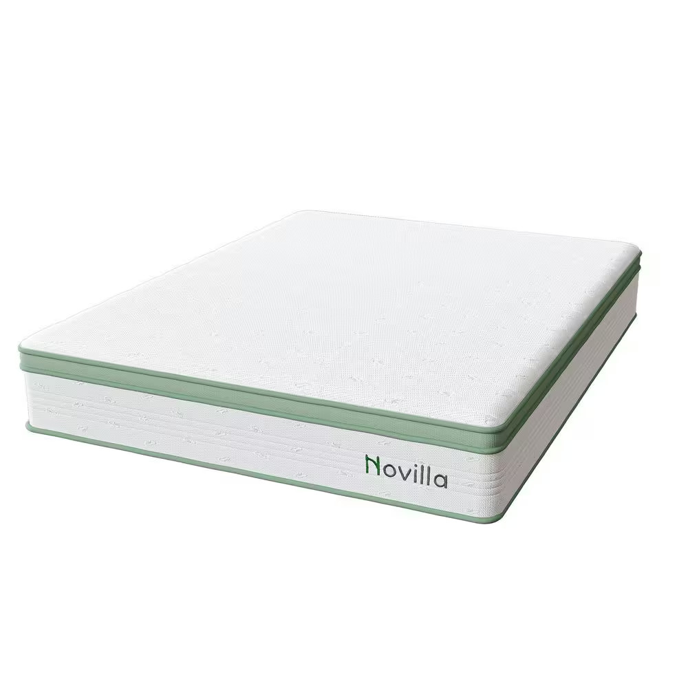 Queen Medium Firm 12 In. Hybrid Mattress with Gel Memory Foam, Comfort and Suppo
