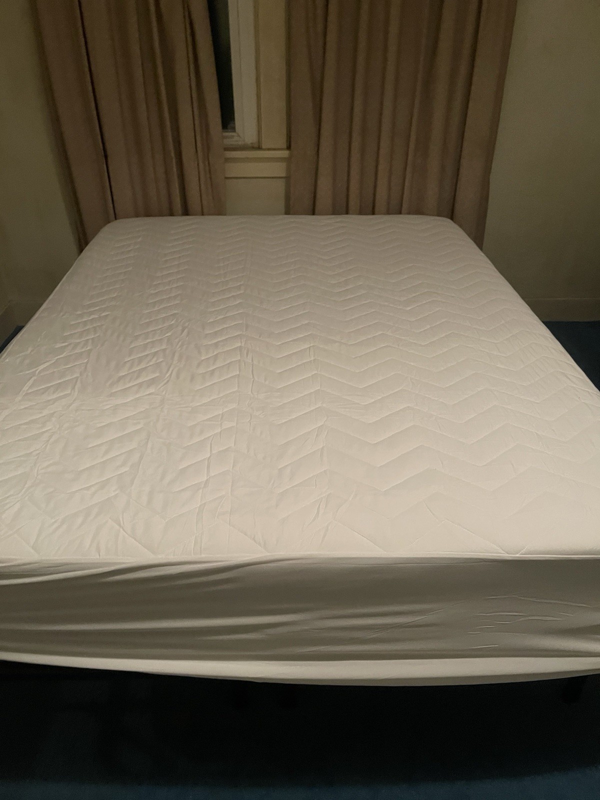 Queen Mattress with frame and brand new pad. Gently used.