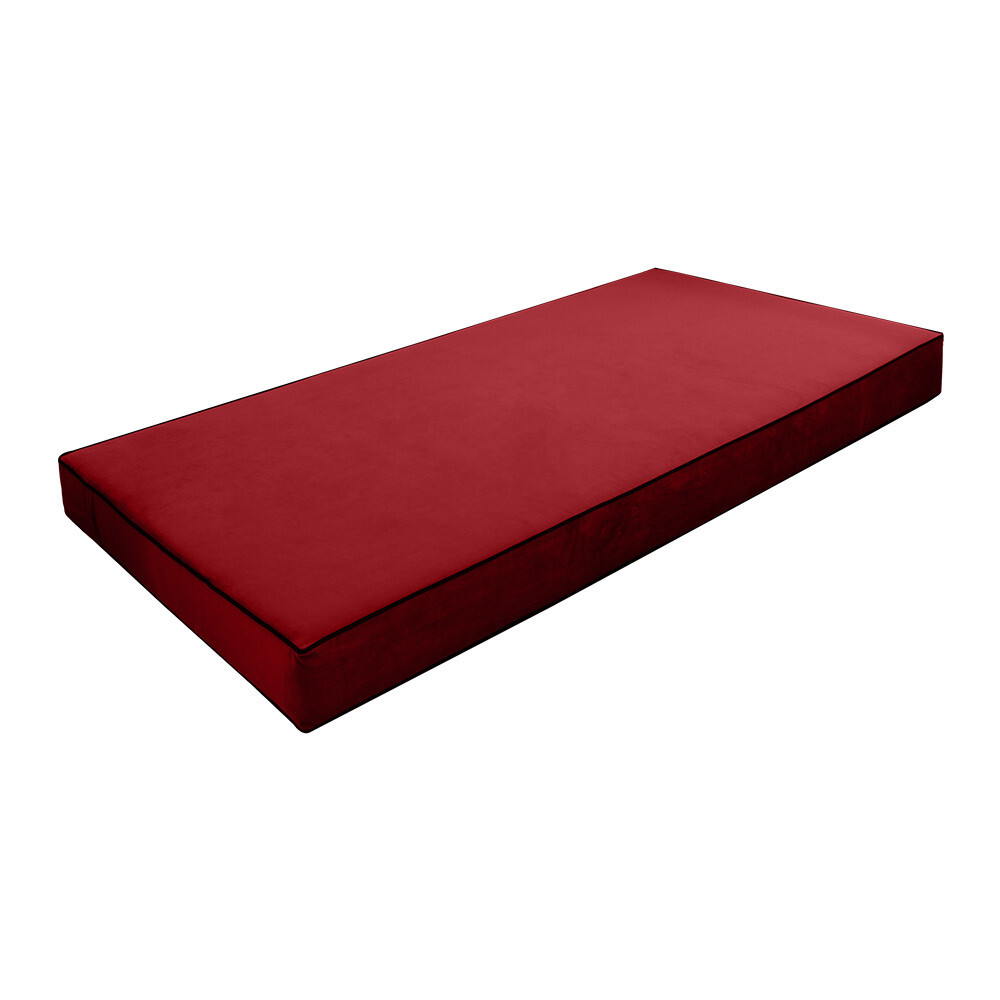 Contrast Pipe 6″ Twin 75x39x6 Velvet Indoor Daybed Mattress |COVER ONLY|-AD369