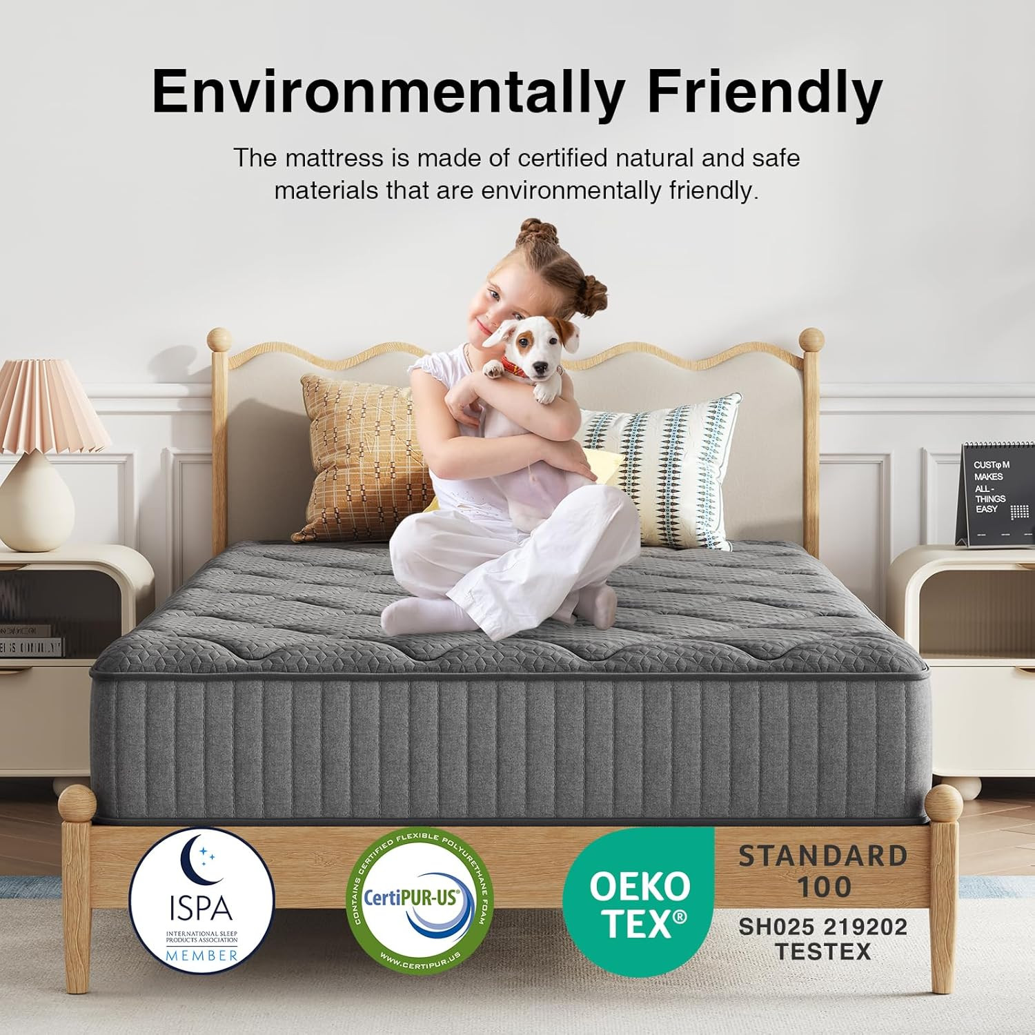 8 Inch Twin Size Mattress,Twin Hybrid Mattress for Kids with Pocketed Coils & Ge