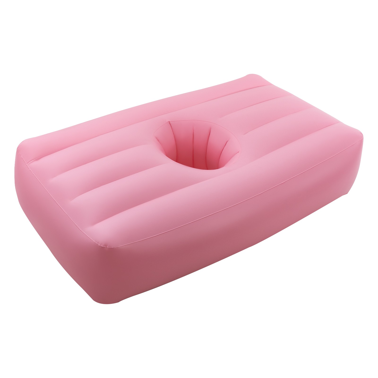 PVC BBL Bed with Hole, Inflatable BBL Bed After Surgery Recovery Mattress Pink