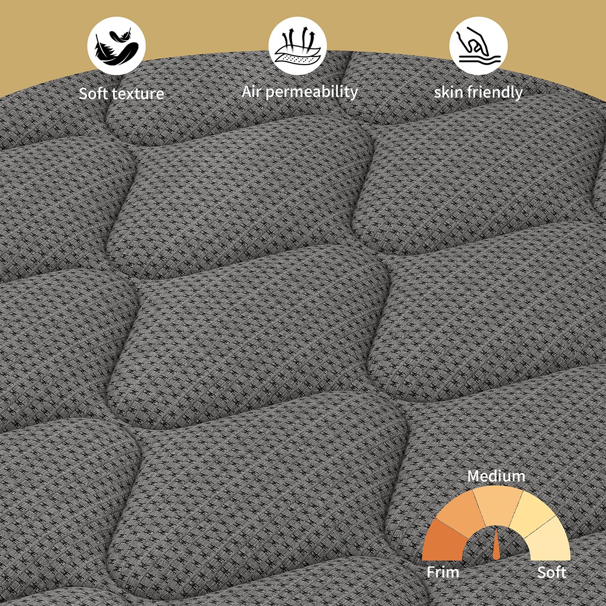 12″14″ Hybrid Mattress Gel Memory Foam Spring Twin Full Queen King Size In A Box