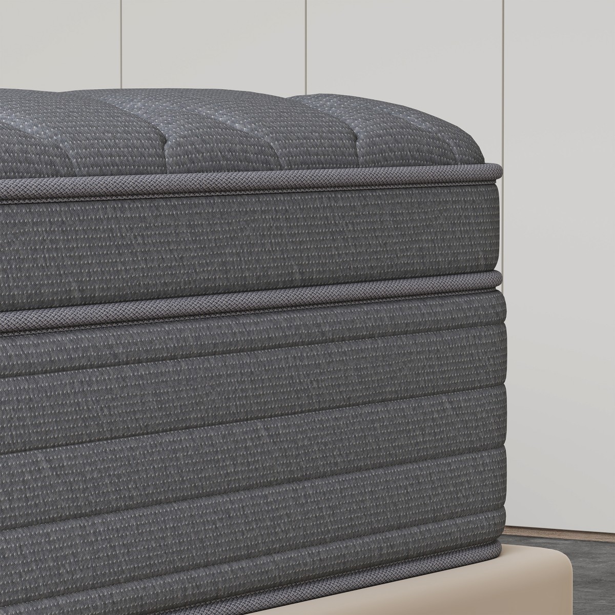 12″14″ Gel Memory Foam Hybrid Spring Mattress In A Box Twin Full Queen King Gray