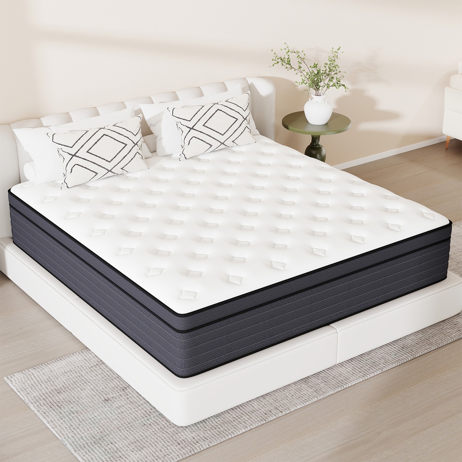 8″10″12″14″ Twin Full Queen King Mattress in a Box Hybrid Spring Gel Memory Foam
