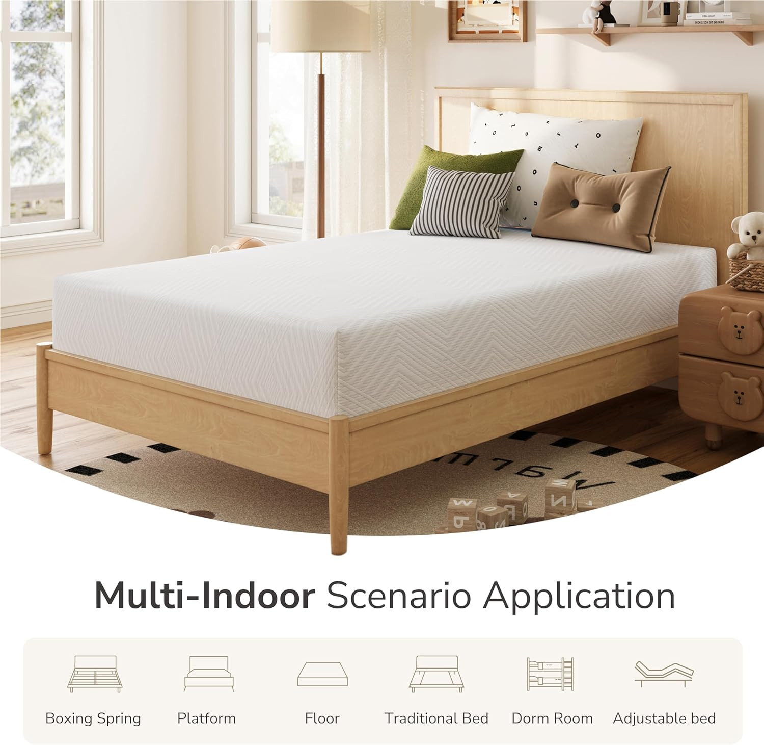 MLILY Full Mattress in a Box, 8 Inch Mattresses for Platform Bed Double Size Day