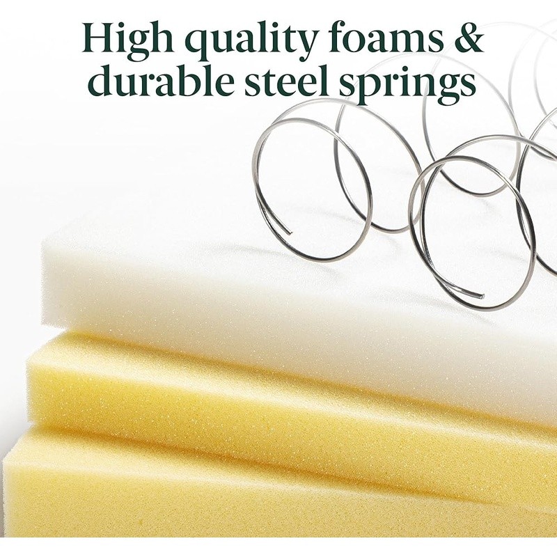 Twin XL Hybrid Mattress Comfortable Support CertiPUR US Foam Tight Top 6 inch