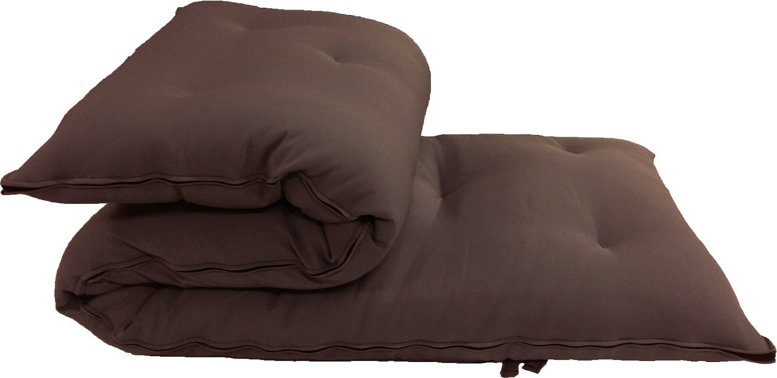 Traditional Floor Rolling Futon Mattresses, Sleepover Cotton Pads 3x27x80 Brown