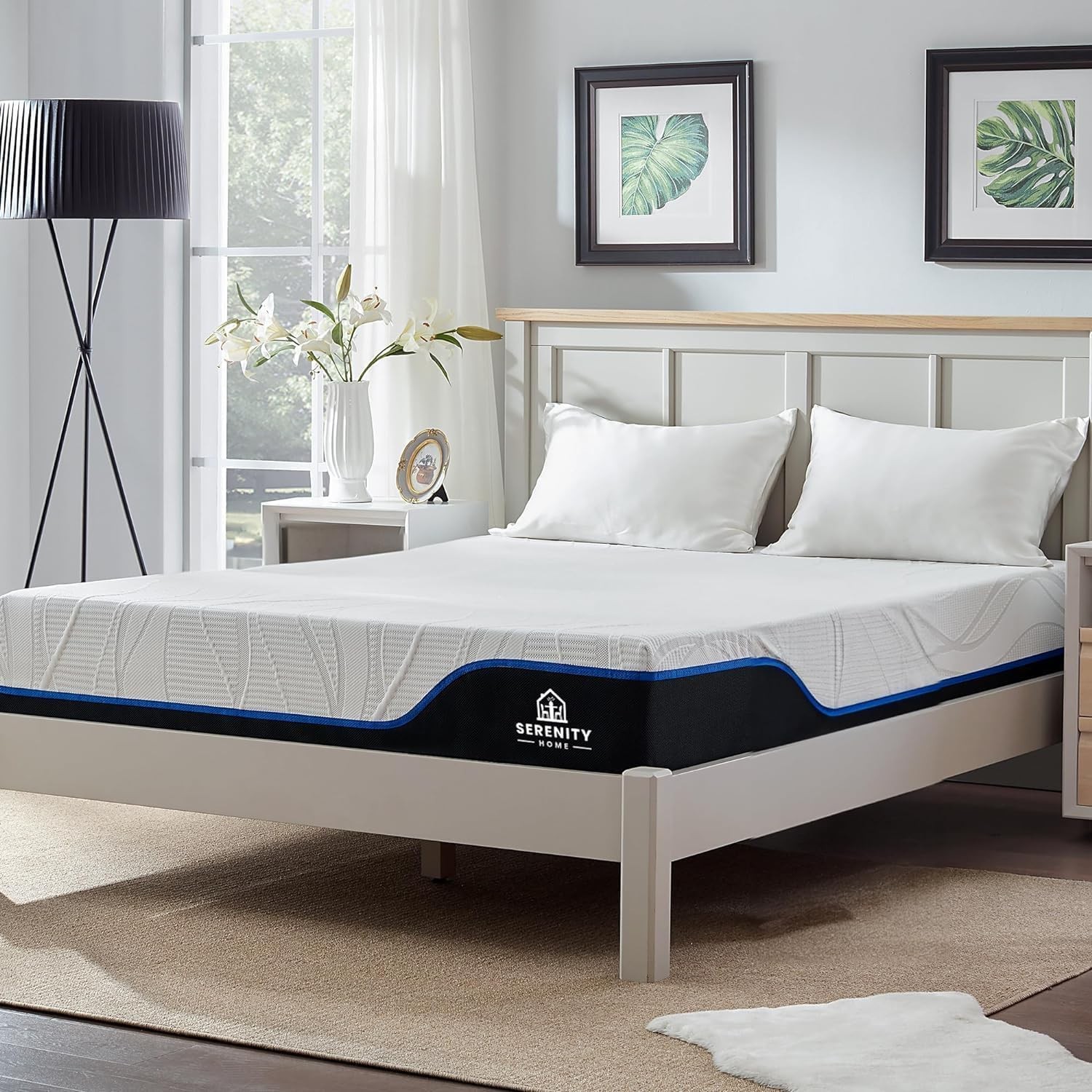HOME 8″ Queen Memory Foam Mattress, Breathable Bed Mattress, Cooling-Memory F…