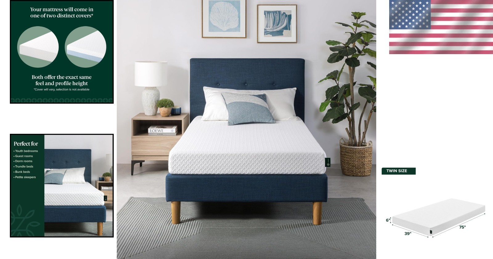 New Version Twin Memory Foam Mattress, Breathable Layers