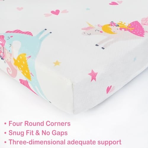 Portable Pack n Play Mattress 38″x26″ – Premium Soft Foam, Odorless, Breathable