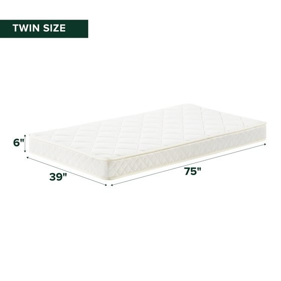 Slumber 1 by Zinus 6″ Comfort Plus Innerspring Mattress, Twin