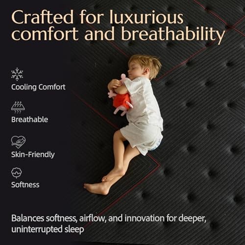 Aura Hybrid Mattress for Master Bedroom and Shared Use, Medium Queen 12 Inch