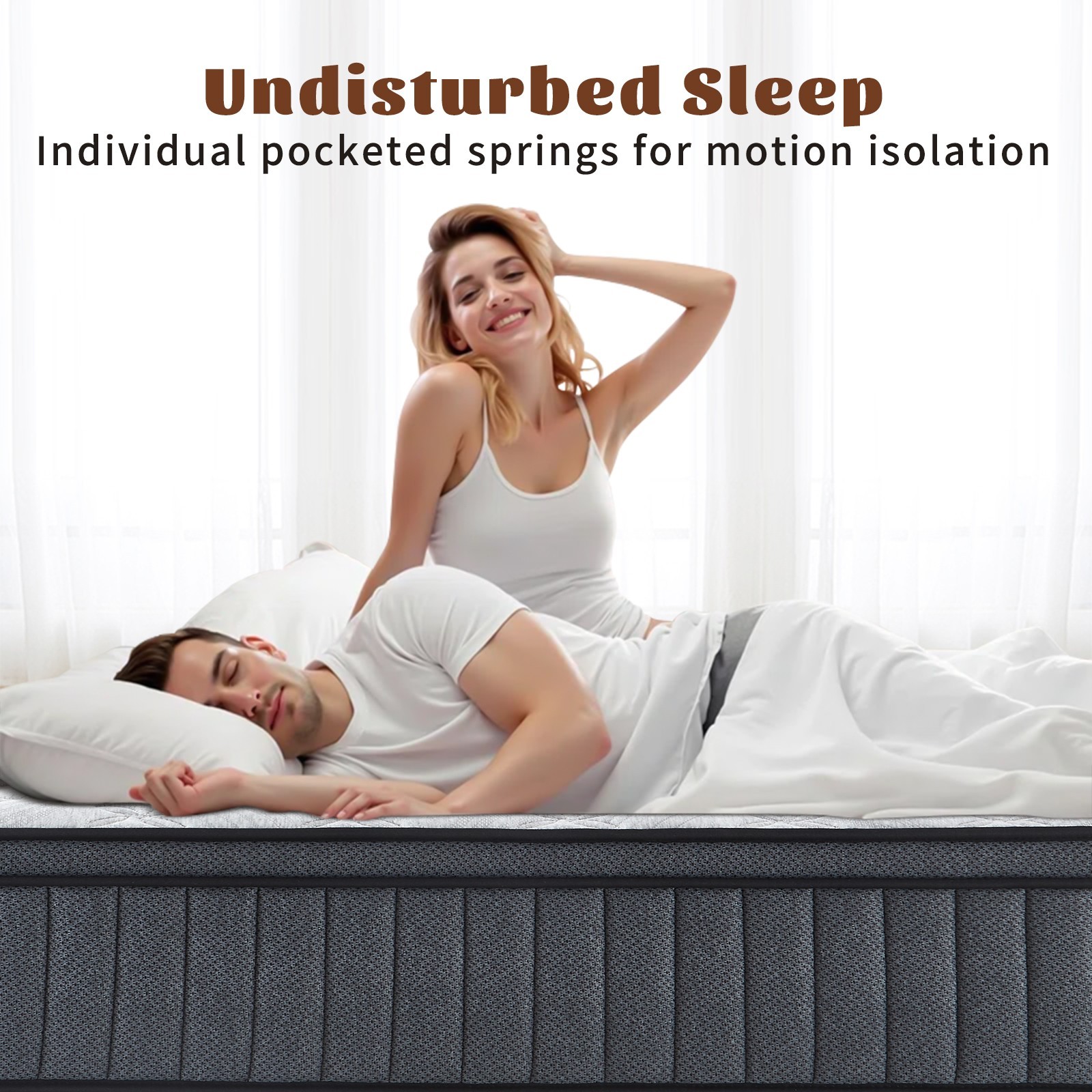 10″12″ Gel Memory Foam Spring Hybrid Mattress Twin Full Queen King Size In A Box