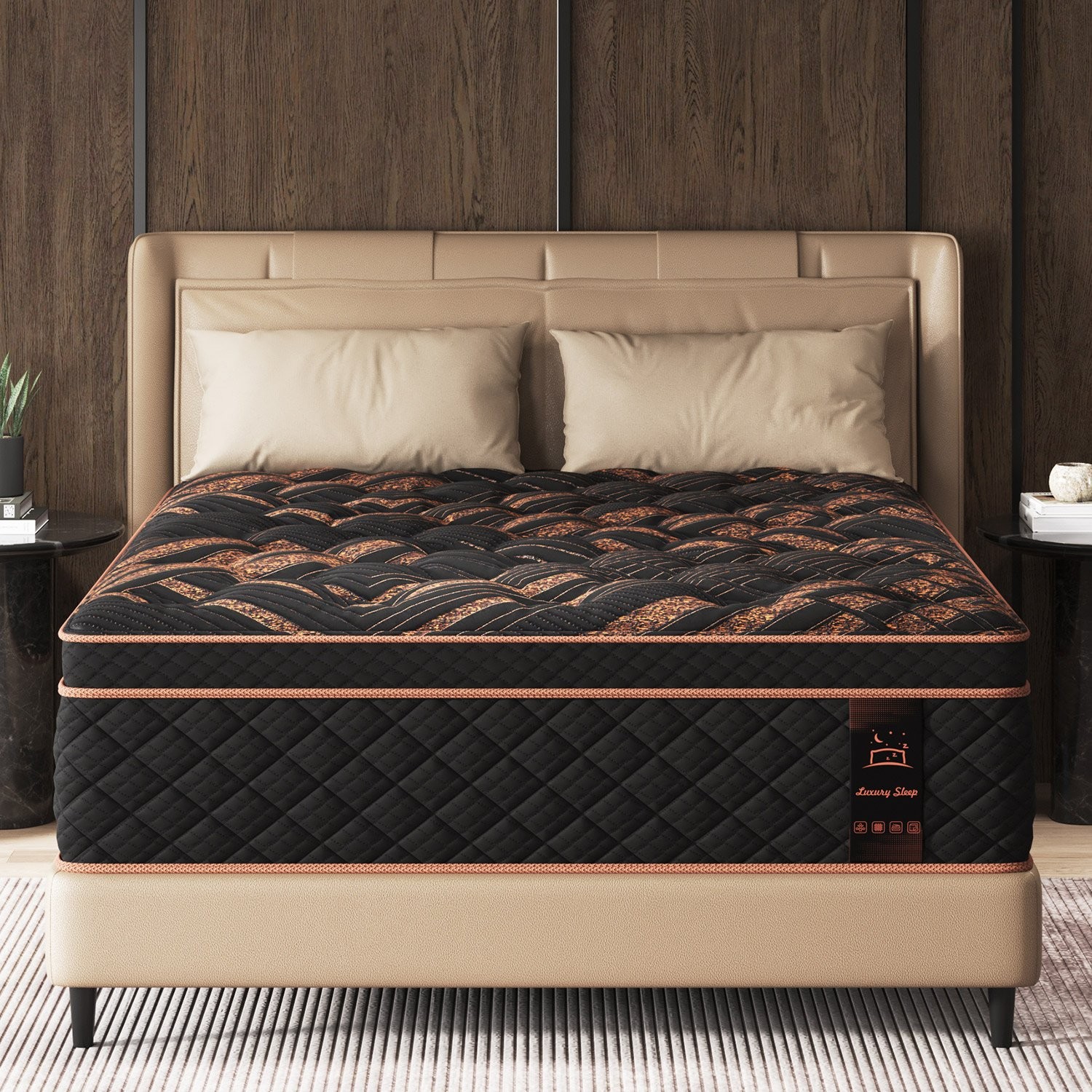 12″ Twin Full Queen King Size Mattress in a Box Hybrid Spring Memory Foam