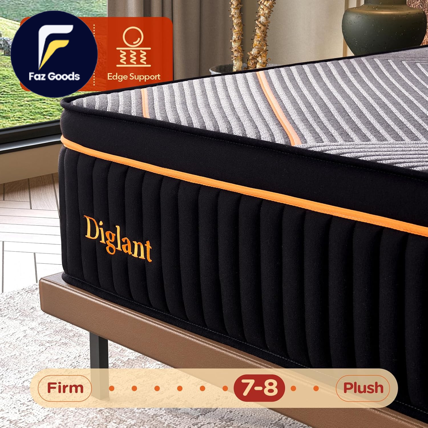 California King Mattress,14 Inch Soft Hybrid Mattress Memory Foam with Individua