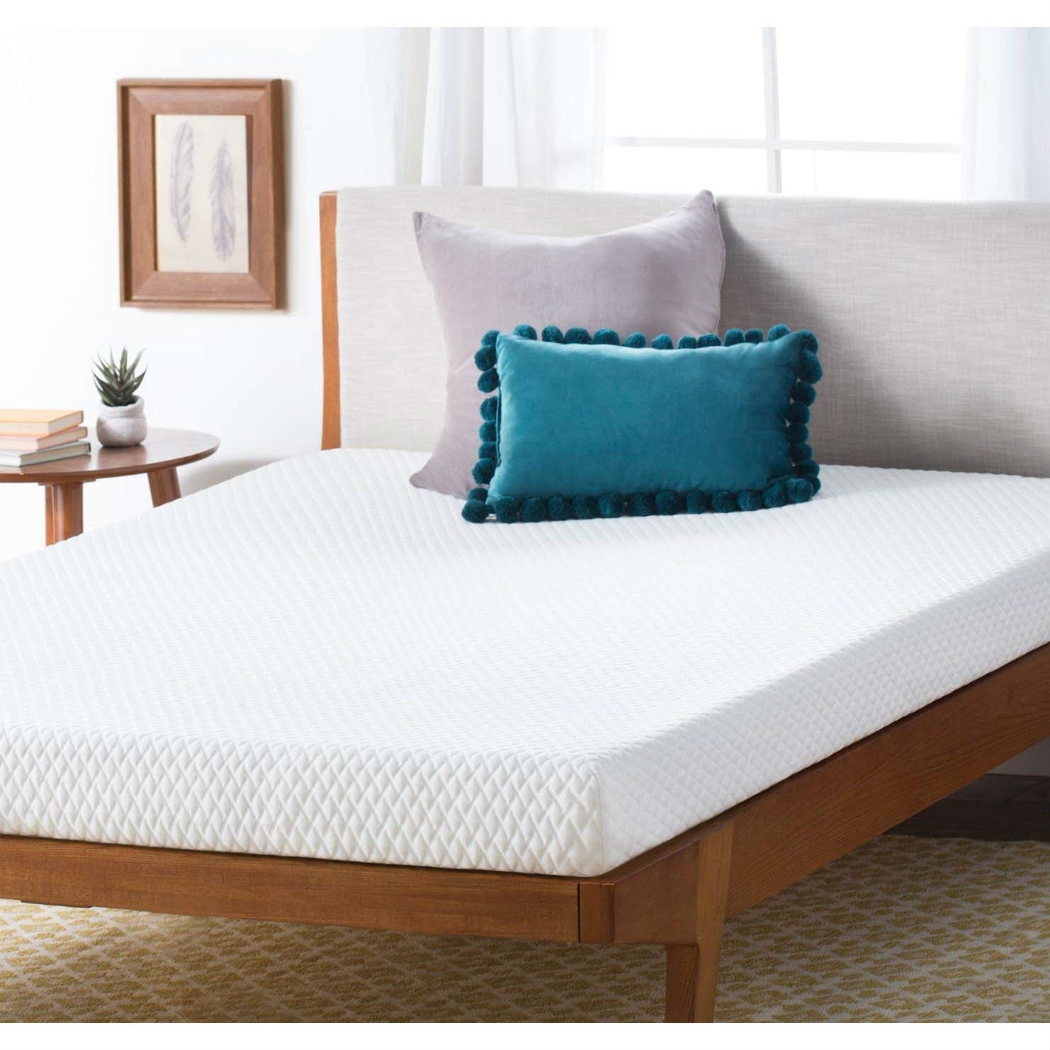 Queen 5in Firm Gel Memory Foam Mattress Low Profile Cooling Support Bed in Box