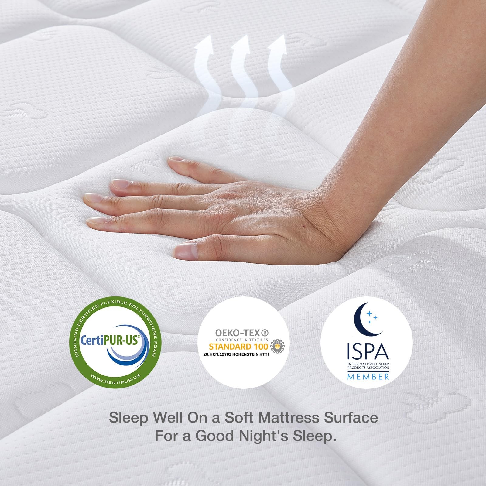 Novilla Twin Mattress for Kids, 10 Inch Twin Mattress Hybrid with Individuall…