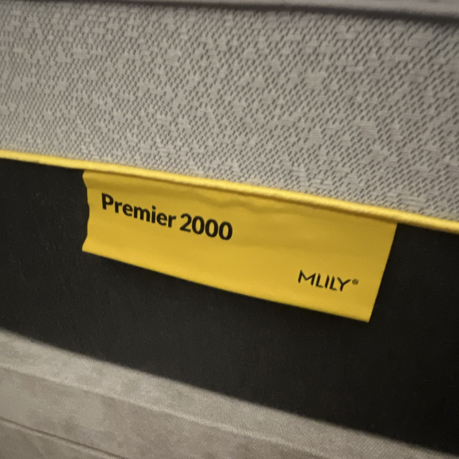 MLILY Premier 2000 Mattress Geometric Pattern White Grey Black Yellow