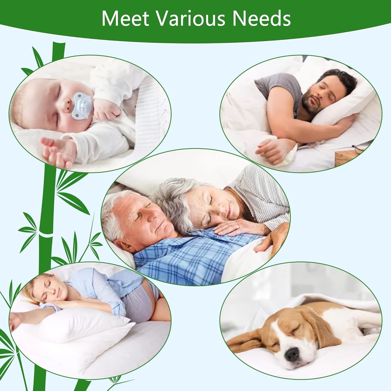 GOONIK Queen Mattress Protector, Breathable Bamboo Viscose Queen, White
