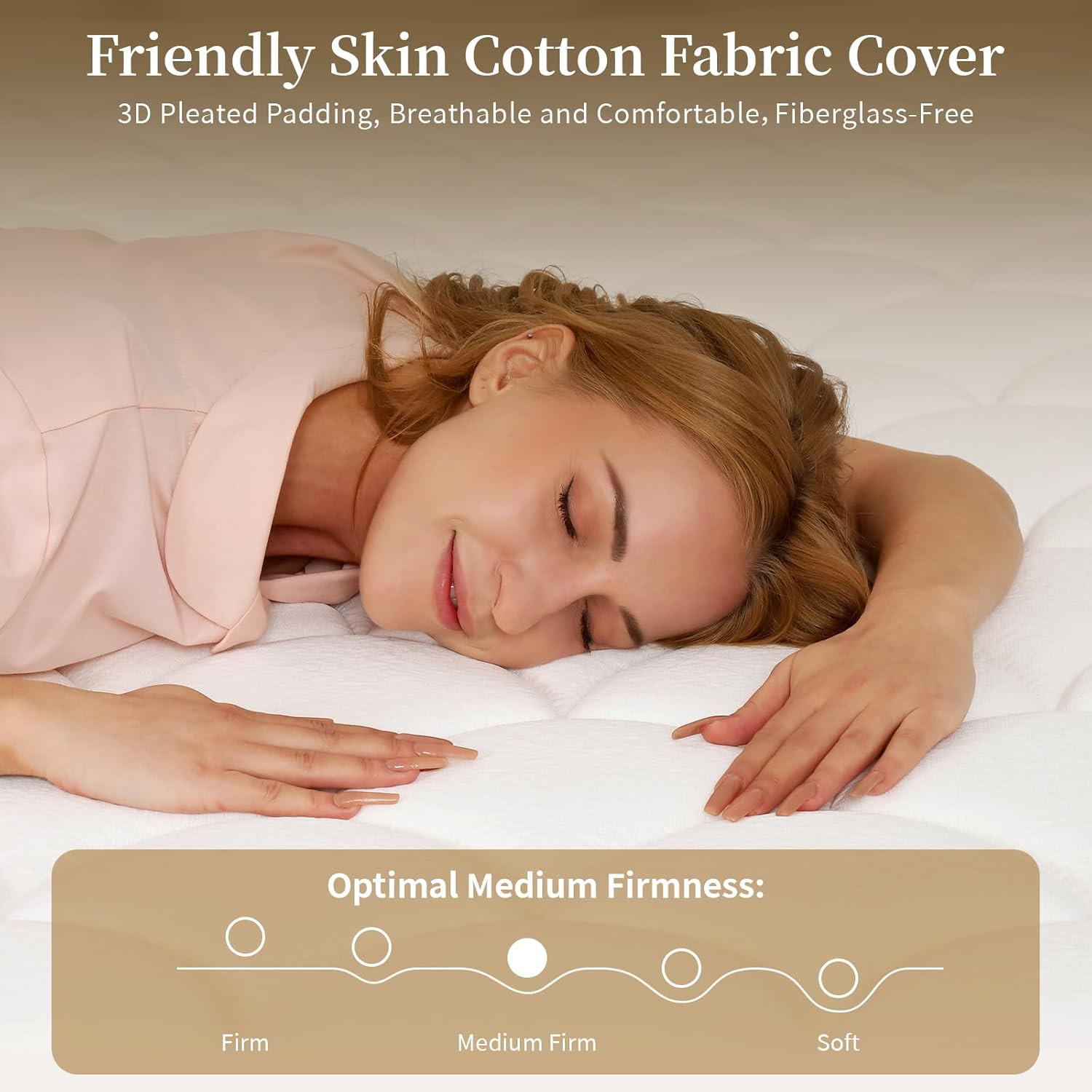 12″ Queen Hybrid Mattress – Medium Firm, Memory Foam & Pocket Springs Support