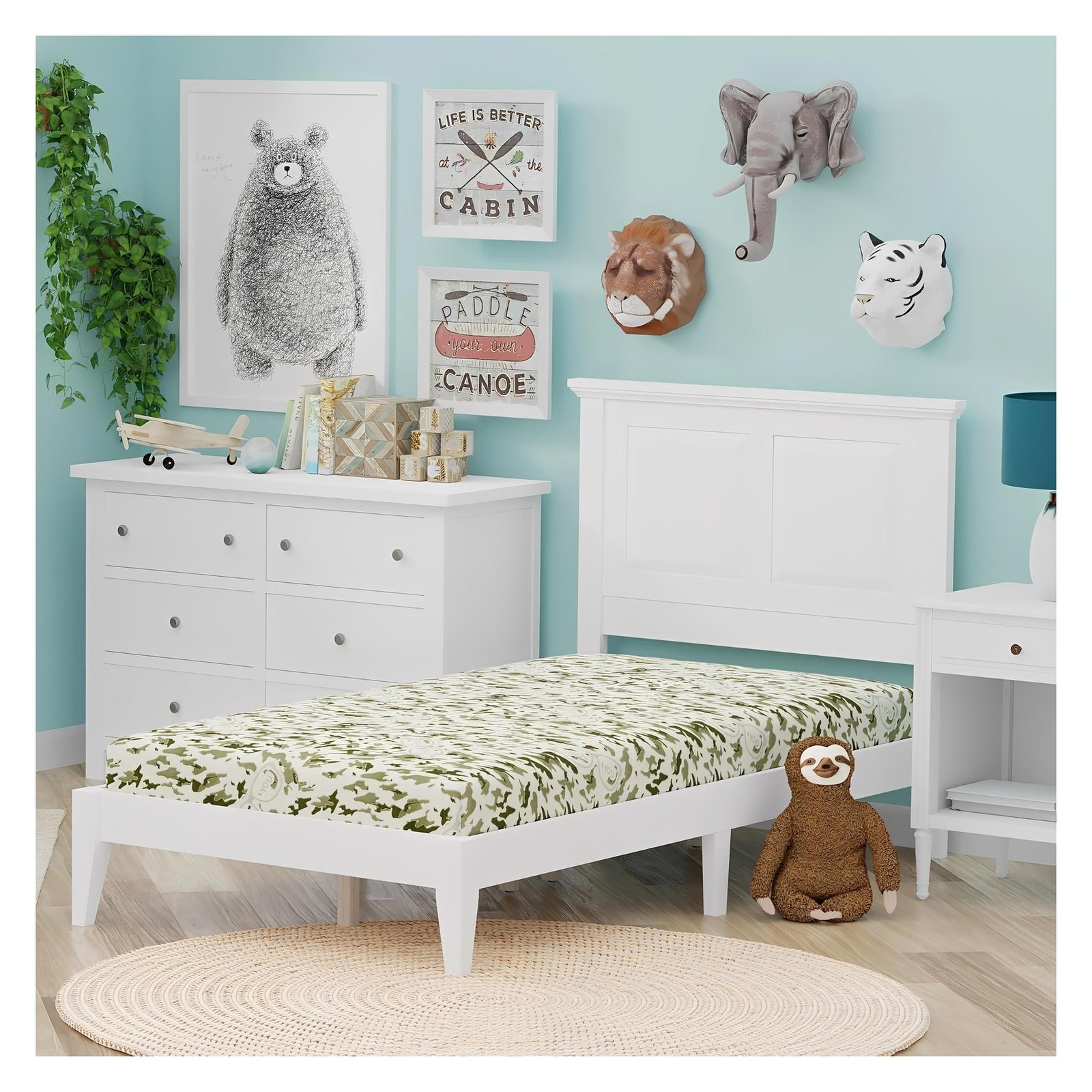 Kids Camo Hybrid Mattress | Removable Cover | Twin or Full