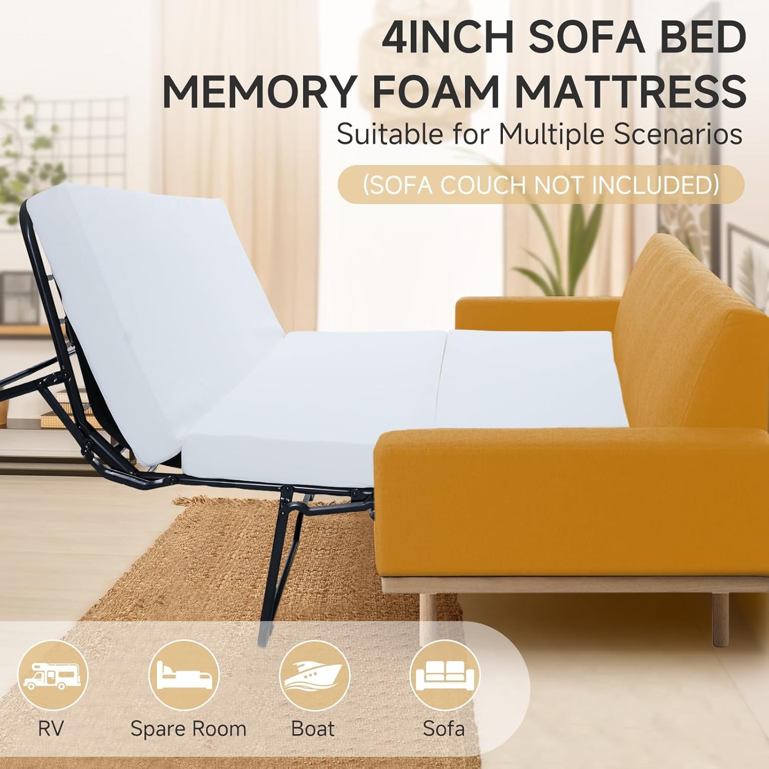 Sofa Bed Mattr Replacement 4 Inch – Fo Sofa Beds Mattr