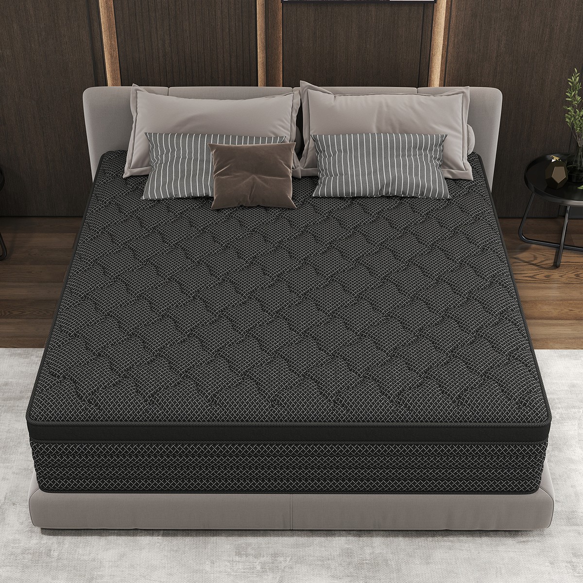 12″14″ Hybrid Mattress In A Box Gel Memory Foam Innerspring Twin Full Queen King