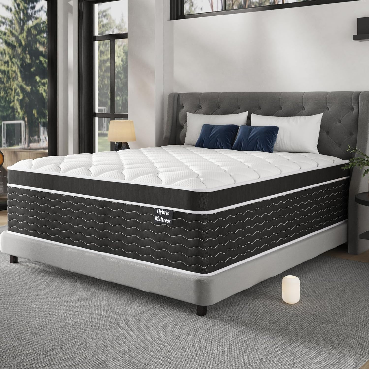 12-Inch King Size Hybrid Mattress in a Box – Firm Comfort for Restful Sleep