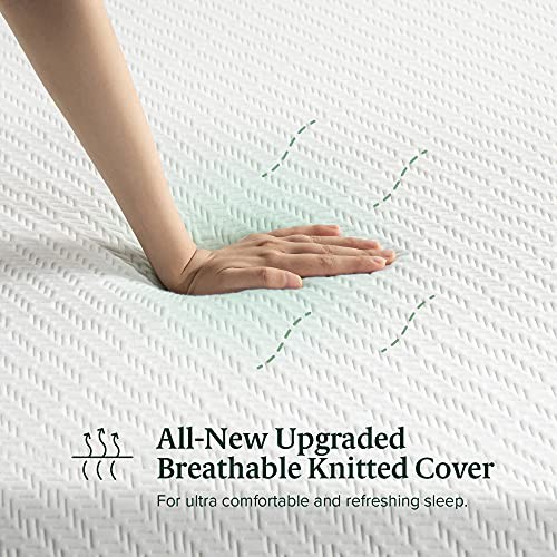 ZINUS 10 INCH GREEN TEA LUXE MEMORY FOAM MATTRESS QUEEN PRESSURE RELIEVING