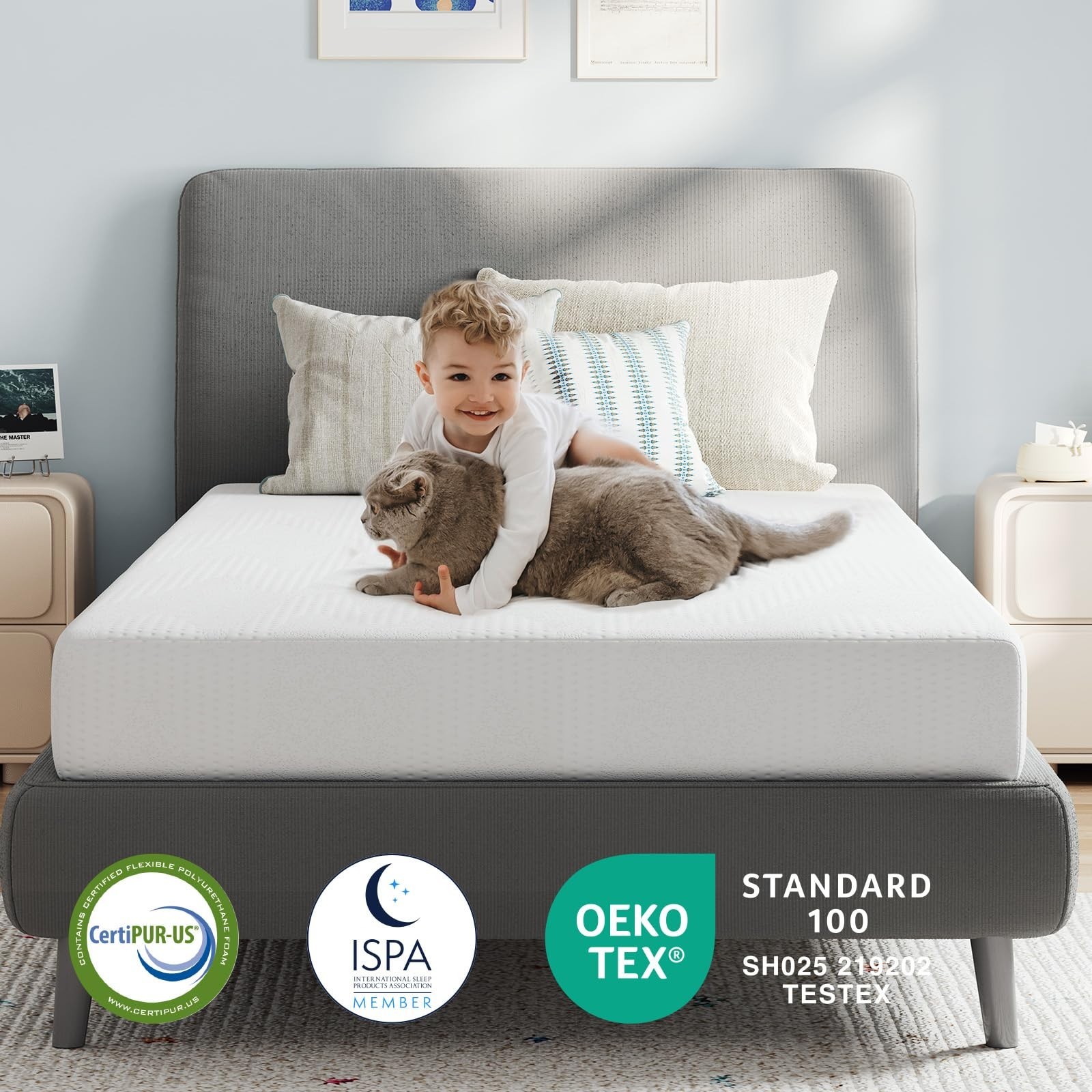 5-Inch Twin Gel Memory Foam Mattress for Kids – Cooling, Pressure Relief, CertiP