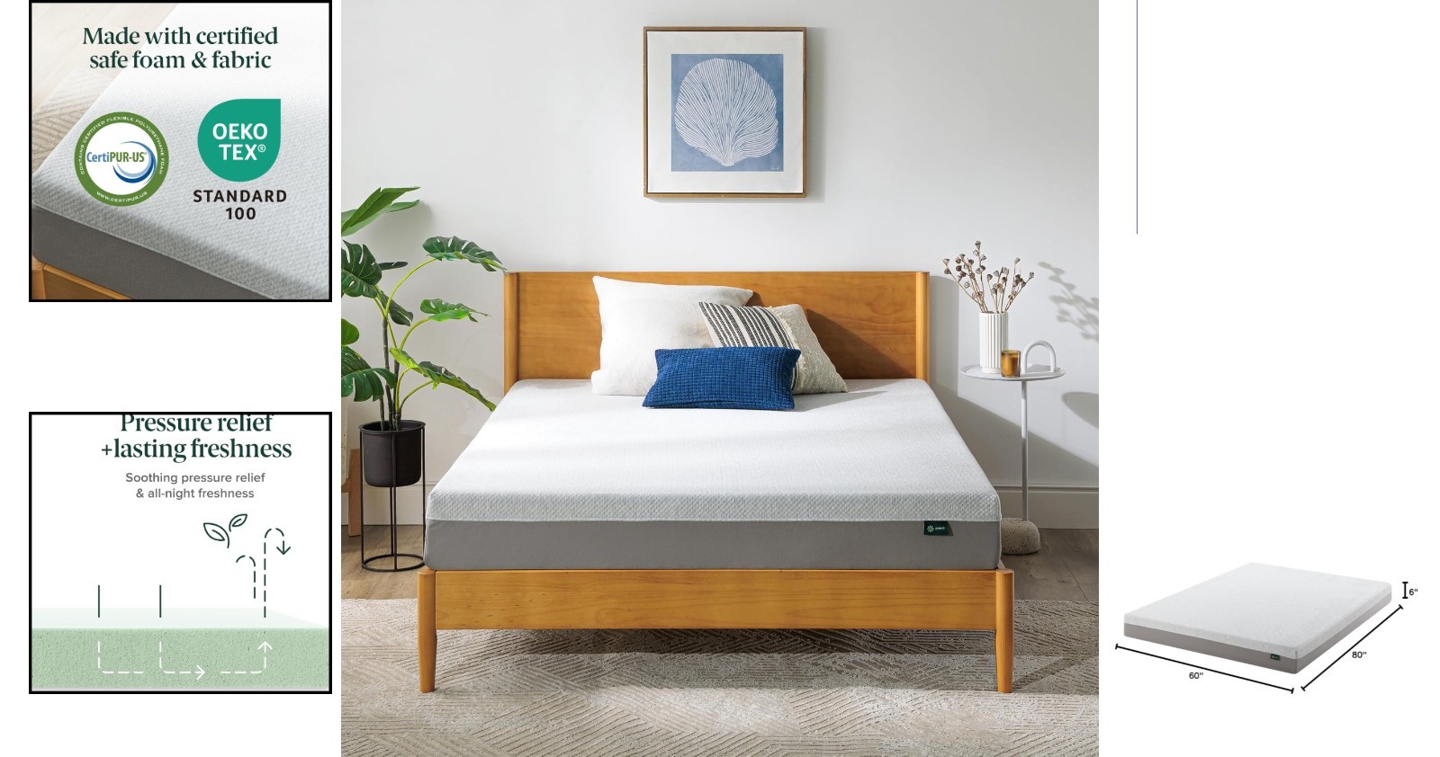 Queen 6-Inch Ultima Memory Foam Mattress – Medium Firm, Eco-Friendly Comfort
