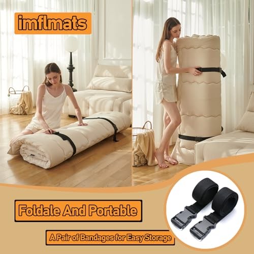 Queen Size Japanese Floor Mattress Without Washable Cover Beige Japanese Futon
