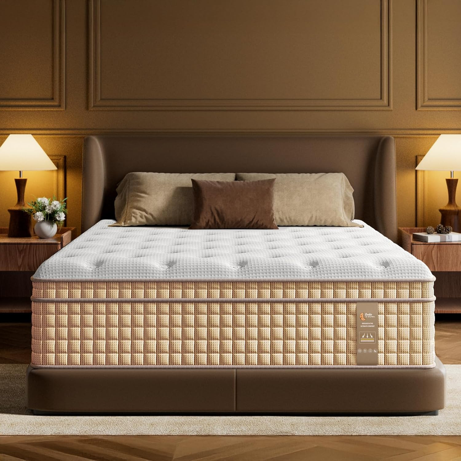 Bedstory 14 Inch Medium Firm Queen Mattress, Hybrid Queen Size Mattresses- Extra