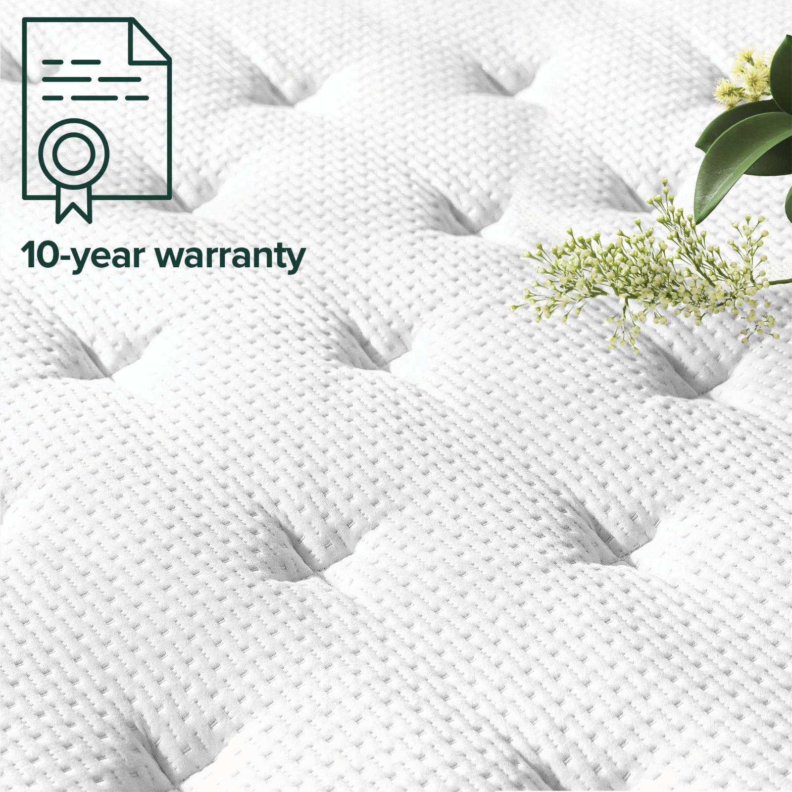 Support Plus 10″ Twin Tight Top Medium Hybrid Mattress with Comfort Foam