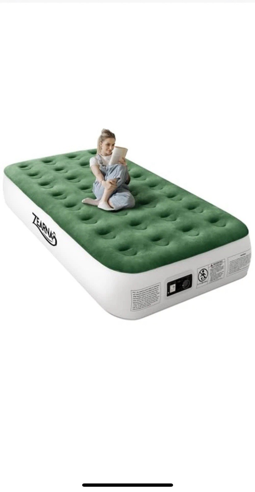 Zearna Air Mattress with Built in Pump Twin