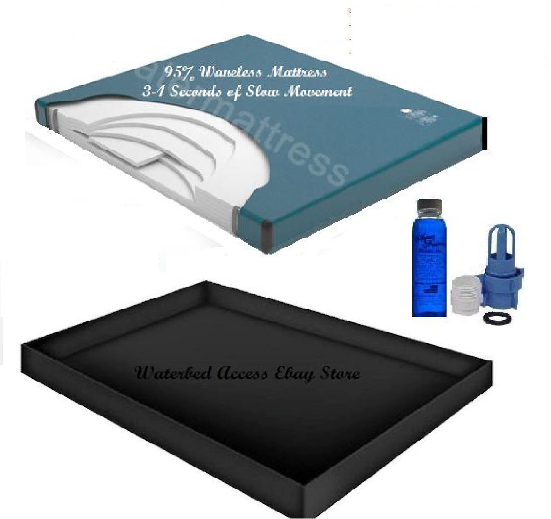 California King 95% waveless waterbed mattress with Safety Liner & Fill Kit
