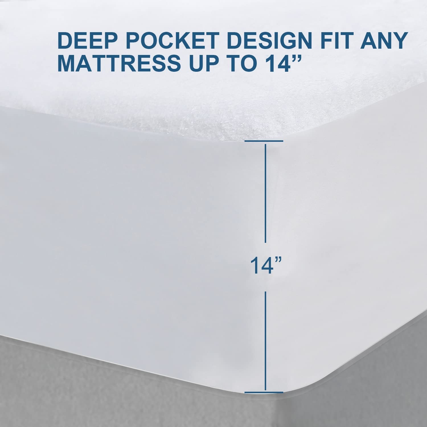 Twin XL Mattress Protector Cover Cooling,Extra Long XL, White