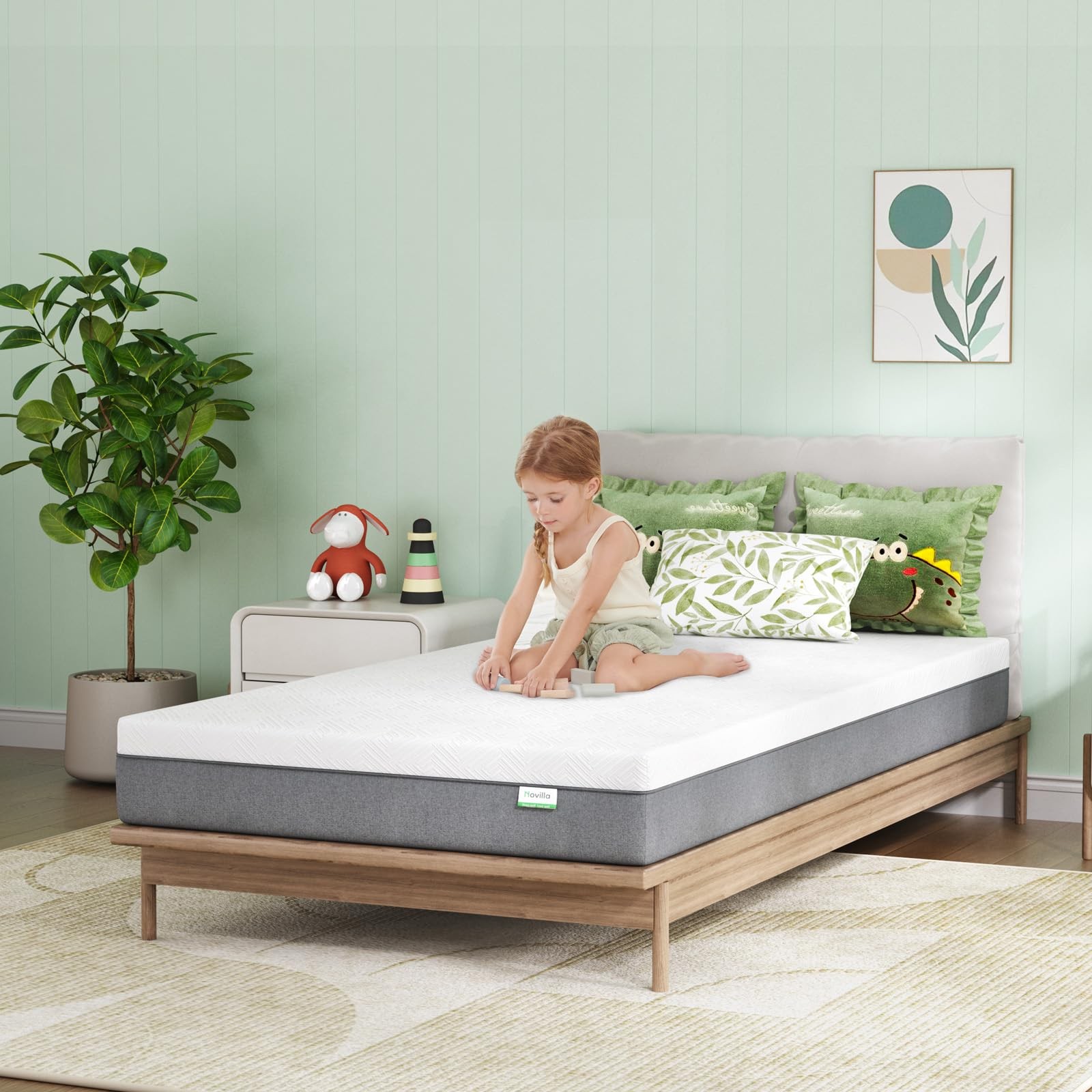Novilla Twin XL Mattress, 6-Inch Gel Memory Foam Mattress for Cool Sleep & Press