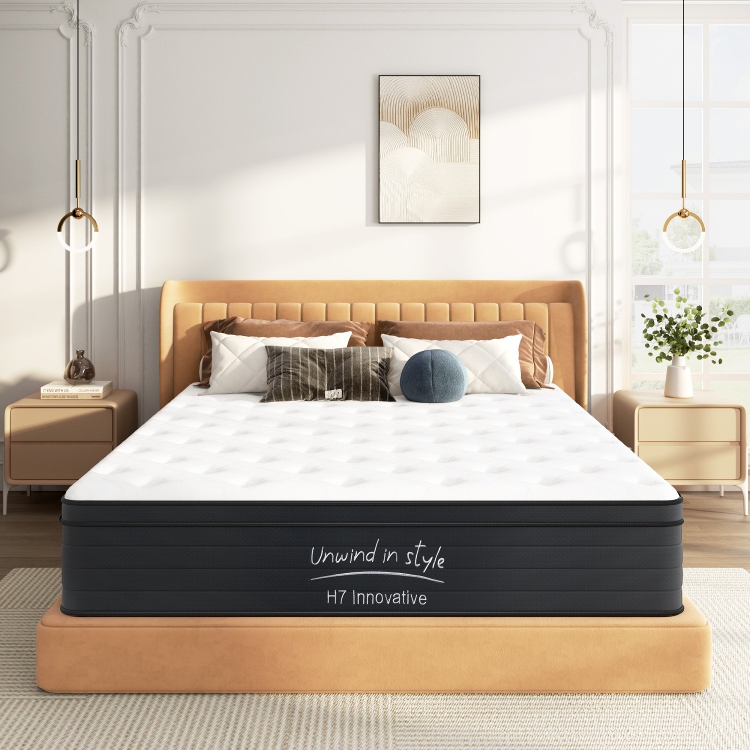 Twin/Full/Queen/King 10in Mattress Hybrid-Pocket Springs Memory Foam CertiPUR-US