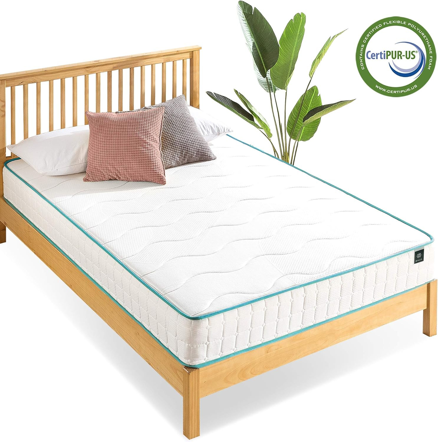 Zinus 10 Inch Tight Top Spring Mattress, Twin, Innerspring Mattress, Certipur-Us