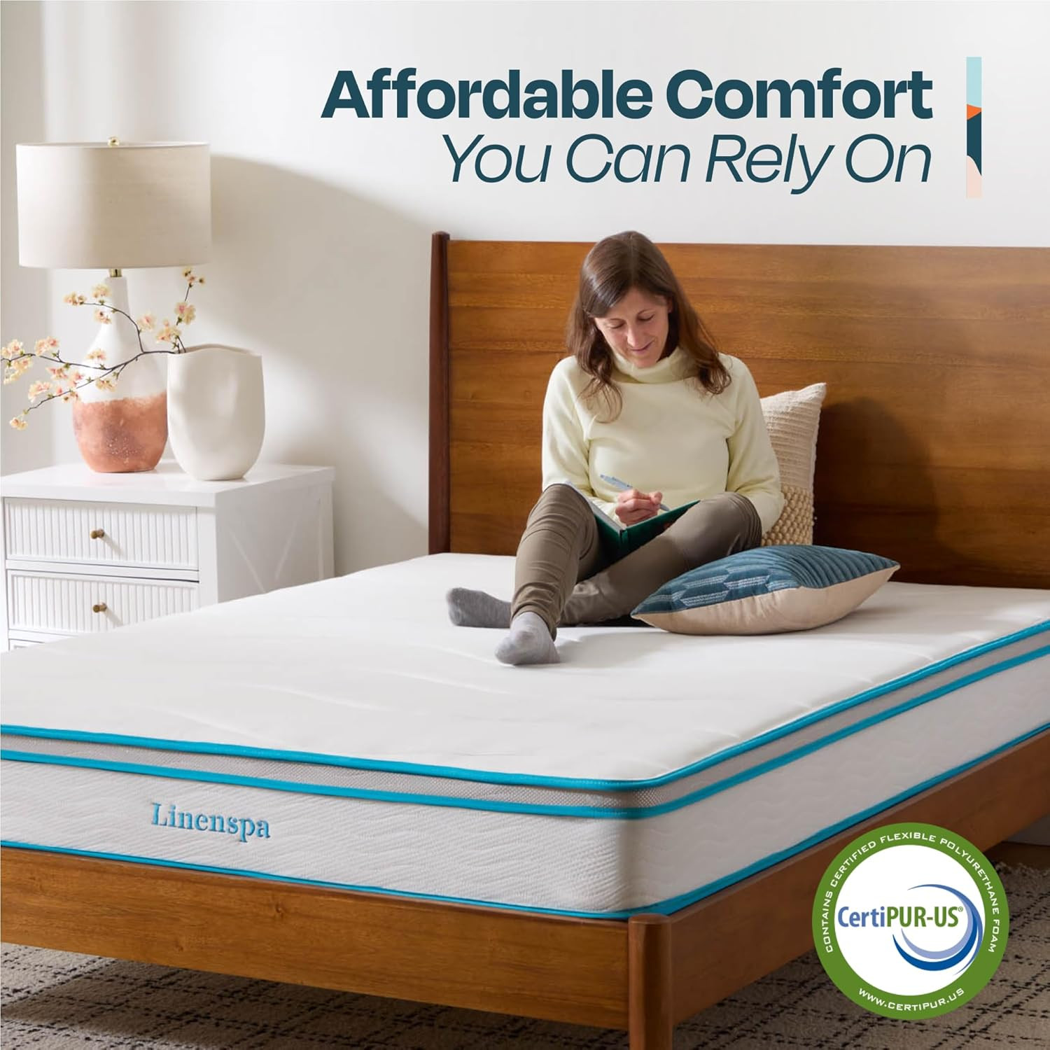 8″ Hybrid Memory Foam Mattress – Medium Firm, Cooling Comfort, Full Size
